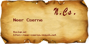 Neer Cserne névjegykártya